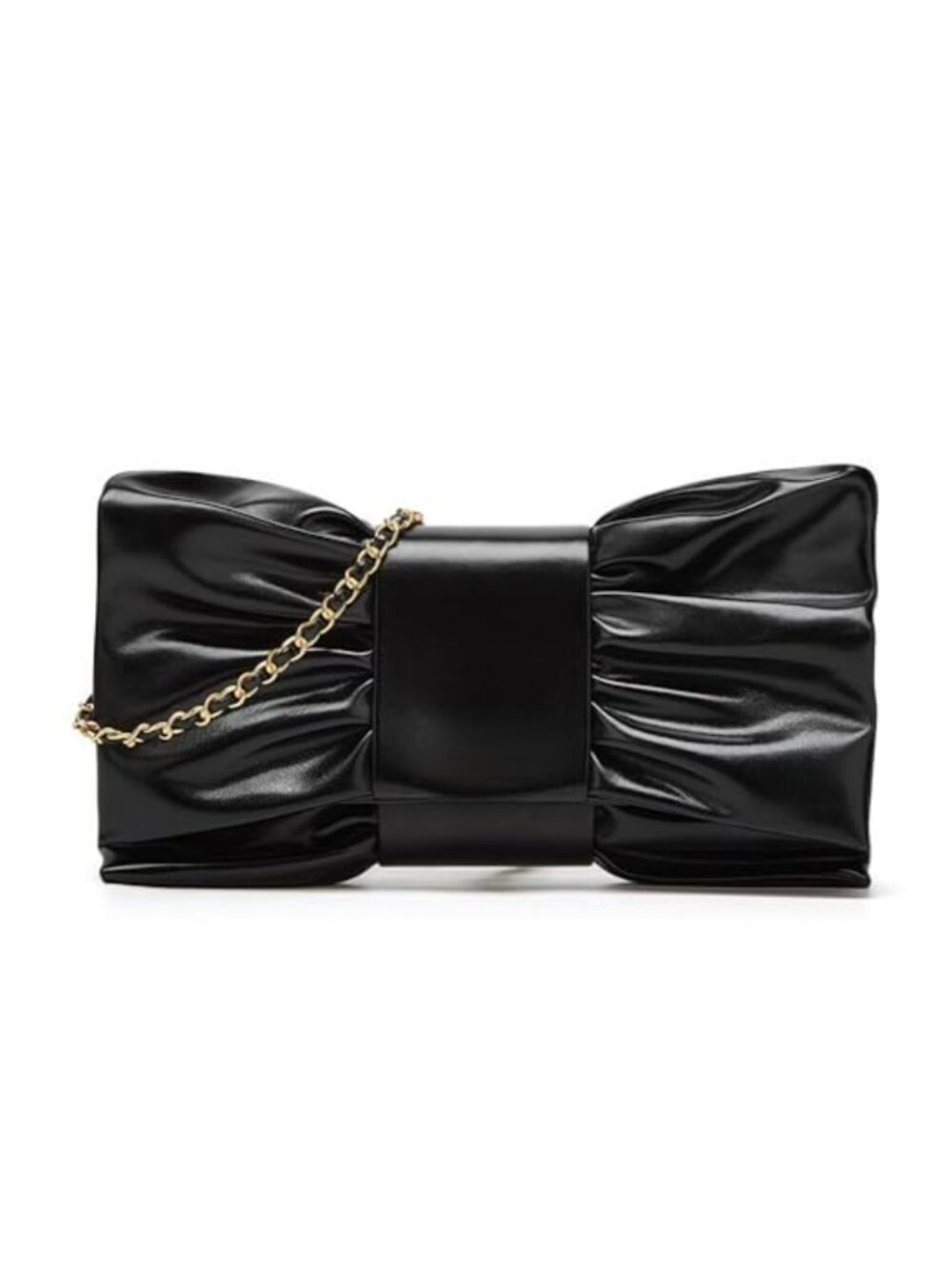 Pu Leather Evening Clutch Bow Purse Crossbody Bag for Wedding Prom Party